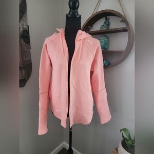 Womens Puma Urban Sport yoga work out Zip-up Hoodie - M stretch comfort peach